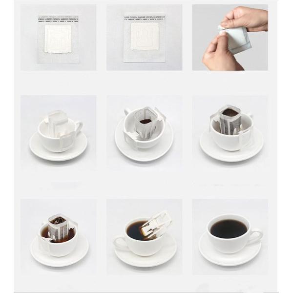 Eco Friendly Drip Coffee Filter Bags Hanging Ear 0.25mm Thickness
