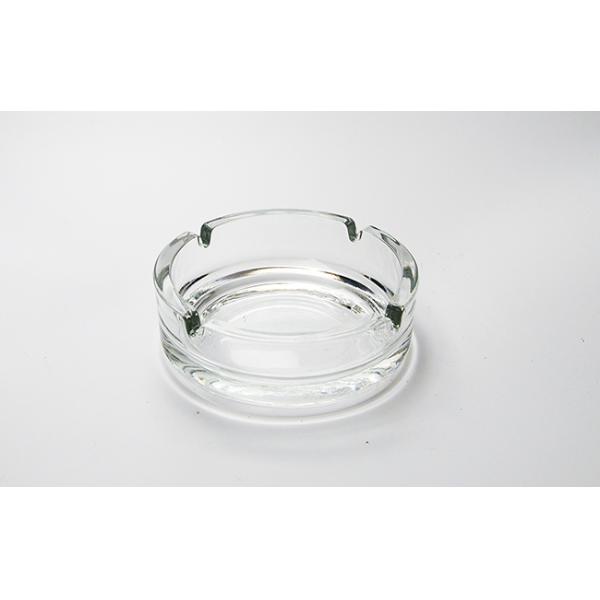 4.2 Inch Round Glass Ashtray Customization Color Spraying / Logo Printing