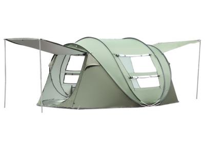 Tenda de acampamento com tela panorâmica transpirável verde 190T PU revestida de poliéster para atividades ao ar livre