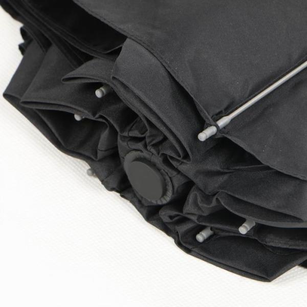 Inverted Self Opening Umbrella , Black Pongee Canopy Automatic Folding Umbrella