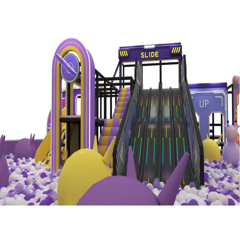 Circular Mid Court Indoor Playground 360° Attractive Three Zone EN1176 / ASTM