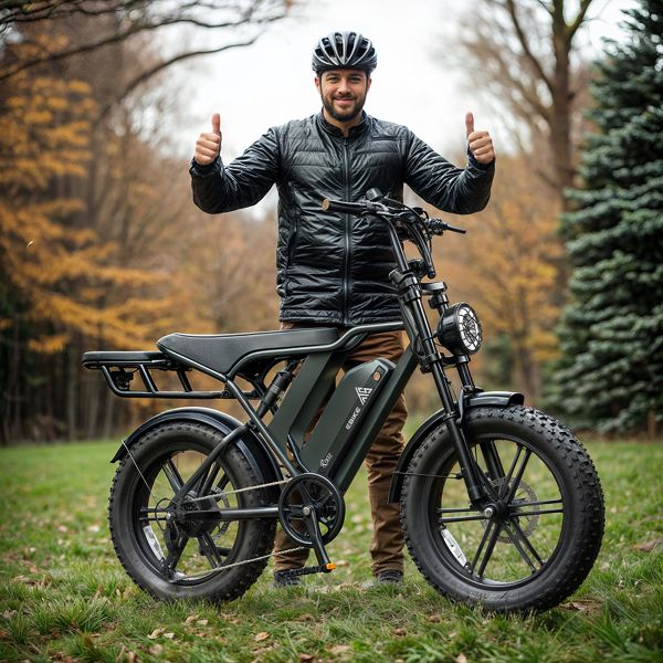 EU Stock R002 Pro DDP Delivery 20A Lithium Battery 105km Electric Fat Tyre Hybrid Cycle Rear Hub Motor Brushless Disc Brakes