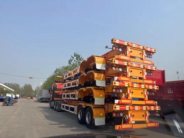 European Standard 40 Feet Container Chassis Skeleton Trailer For 30t-50t Load Capacity