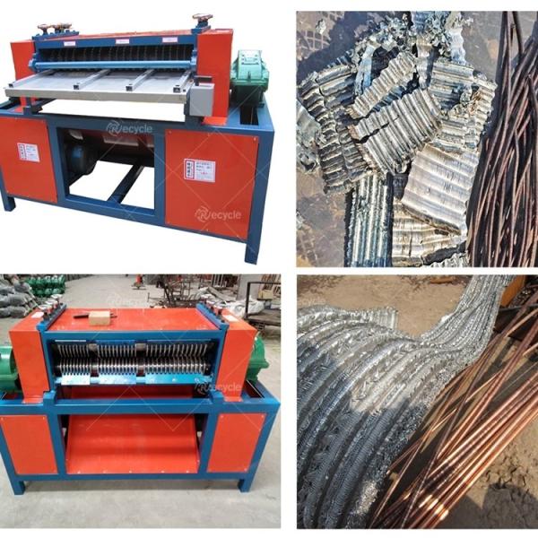 Radiator Copper Pipe Crusher Recycling Machine / AC Radiator Separator Machine