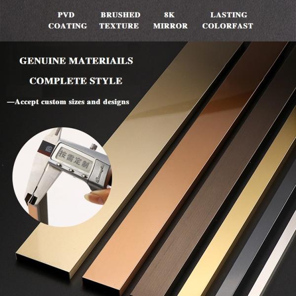 Плитка нержавеющей стали ранга 304 уравновешивает 0.65mm толщина украшает край стены