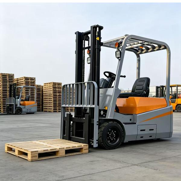 3 Wheel Counterbalance Forklift Machine Compact Sit Down Electric Industrial Materials Handler