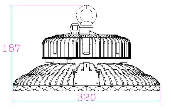100w UFO LED High Bay Warehouse Lighting Dust Proof  SMD3030 Chips