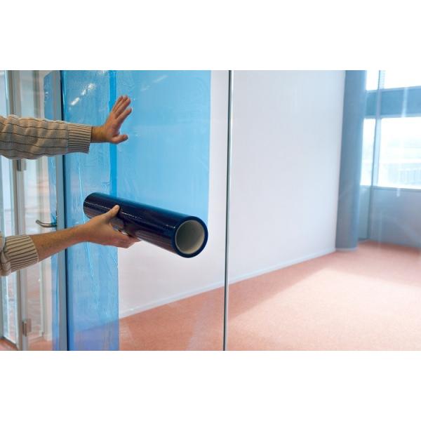 Durable Polyethylene PE Protective Film with Residue-free Removal, 50 Micron Thickness, and UV Resistance for Window Glass Protection