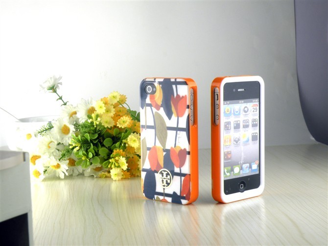 Black Flower Iphone 5 Hard Shell Case Waterproof With 3 In 1 Design