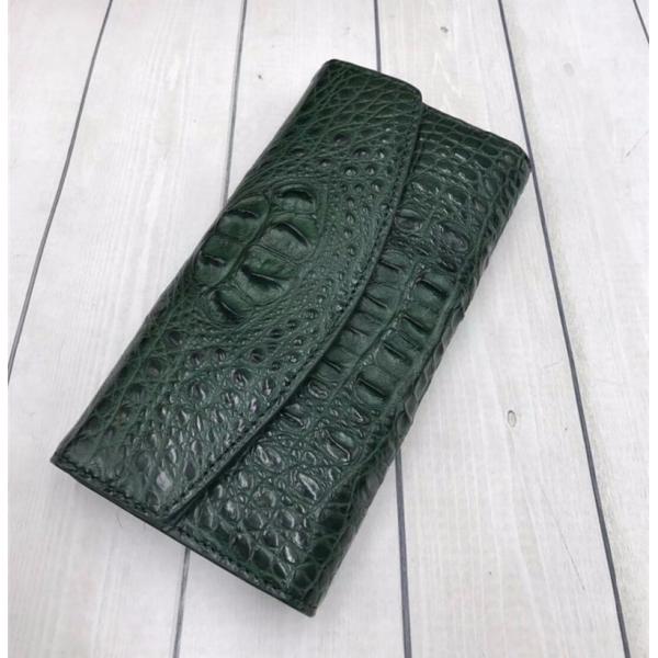 Authentic True Crocodile Skin Women's Long Chic Wallet Female Card Holders Exotic Real Alligator Leather Lady Clutch