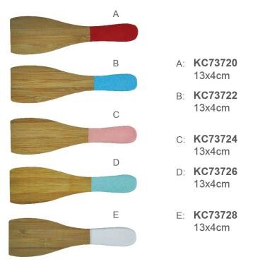 100% Bamboo Material Natural Color Food Safe Handle Wooden Bamboo Cutlery Set With Kitchen Spoon