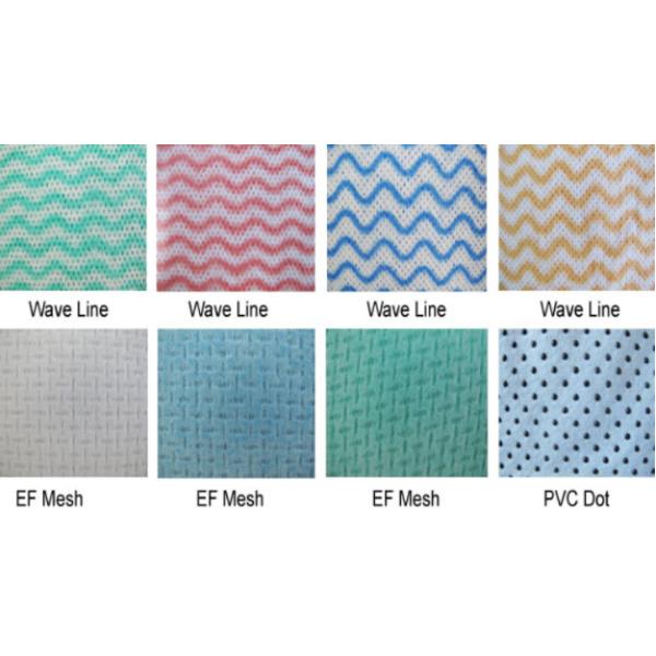 Mesh Printing Non Woven Roll, limpezas não tecidas de Spunlace com cor/teste padrão diferentes