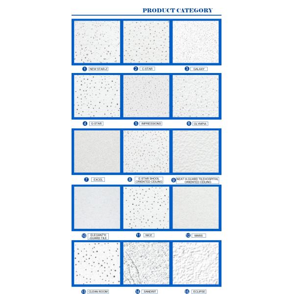 Художественный звукоизоляционный OEM USG BORAL Hotel Mineral Wool Ceiling Plate