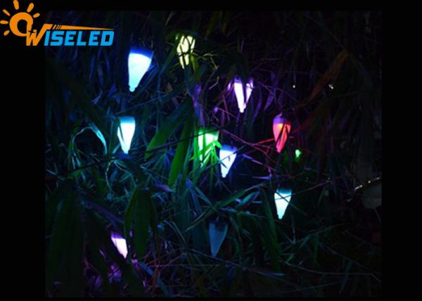 As luzes solares pequenas coloridas do jardim do diodo emissor de luz fáceis instalam pendurando/inserção/terra