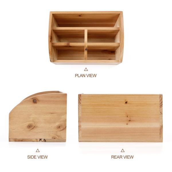 Гигиена Деревянный рабочий стол Организатор Хранилище Косметические коробки