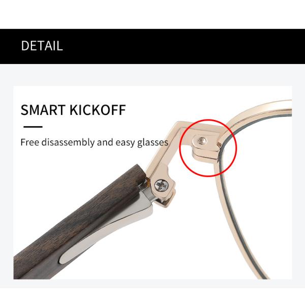 Рамка зрелища Eyeglasses стекел деревянной ноги металла ПК оптически