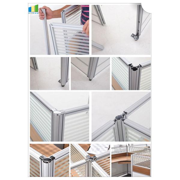 Commercial Office Furniture Partitions / MFC Panel 4 Seater Conference Table