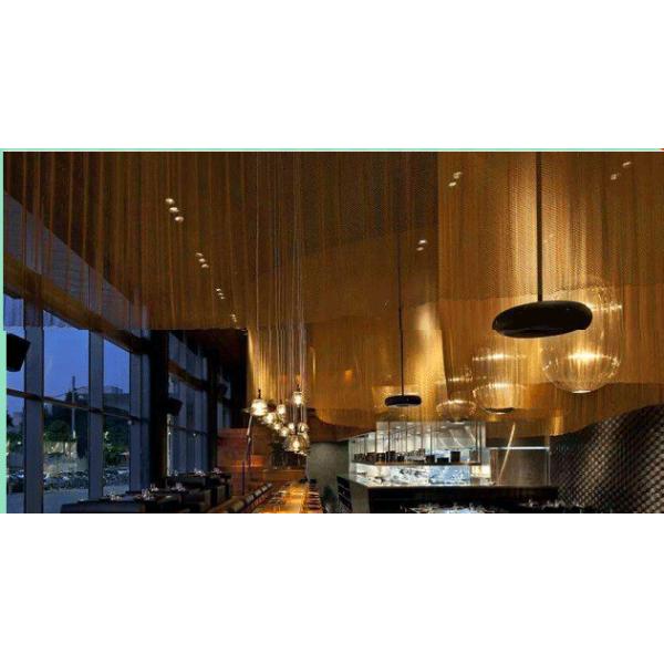 Custom Aluminum Steel Coil Curtain Space Divider 0.8mm Wire