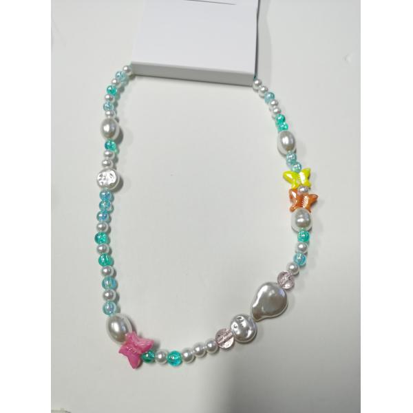 Portable Small Childrens Jewelry , Multiscene Kids Bead Necklace