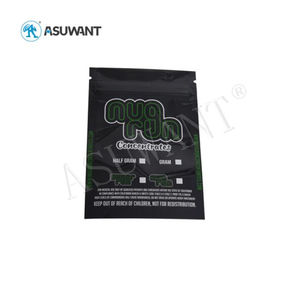 Tobacco Smell Proof Zipper Bags Sustainable Eco Plastic Glossy Foil Zipper