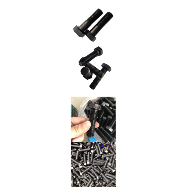 M6 Din 931 2.73mm Metric Black Hex Bolts And Nuts Stainless Steel