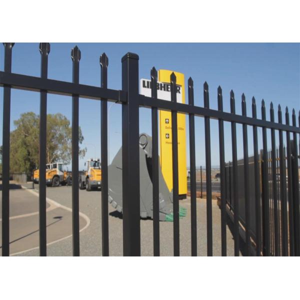 65mm tube black garrison garden fence panels