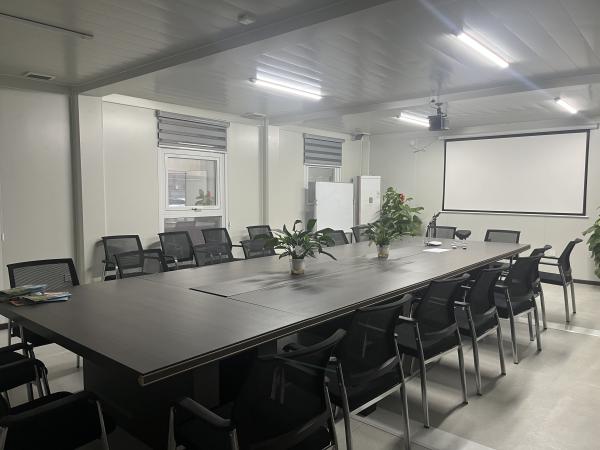 Espaço de caixa Escritório portátil modular personalizado com parede de vidro para o canteiro de obras e área de mineração