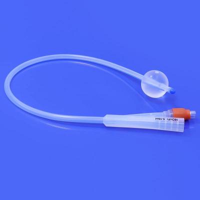 Disposable Two-Lumen Silicone Foley Catheter Medical Grade