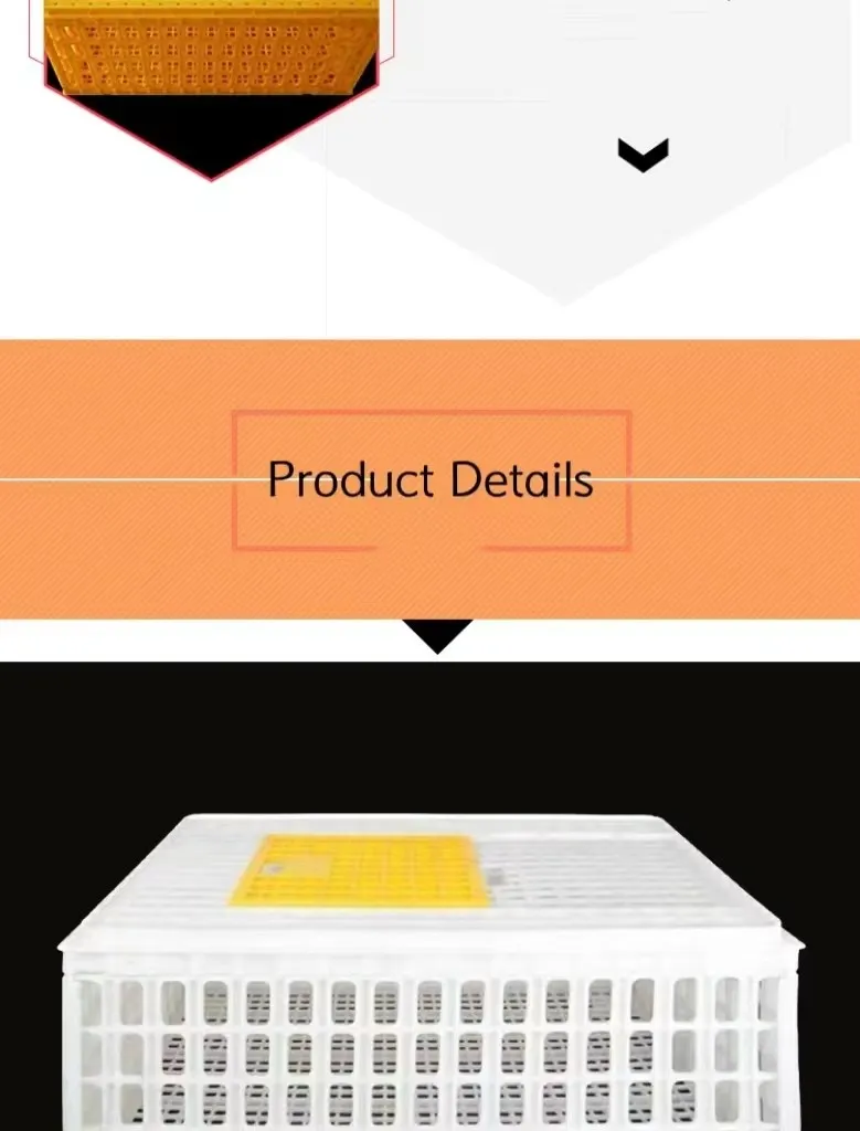 Broiler Chicken Transport Boxes High Ventilation Chicken Carrier Crate For Secure Shipping