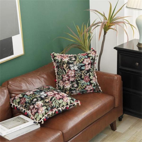 Moroccan Pillowcase Hair Ball Side Pillow Ethnic American Tassel Side Pillowcase Cushion Office Cushion Cover