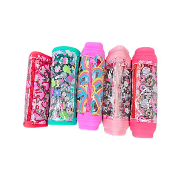 BPA FREE Силиконовый карандаш корпус большой вместимости офисные школьные канцелярские принадлежности организатор макияж сумка карандаш сумка для мальчиков девочек