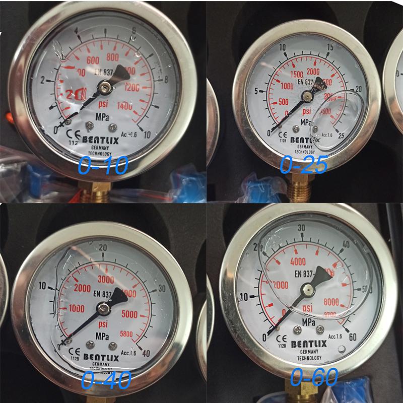 Hydraulic Pressure Gauge Set Diagnostic Test Kits For Excavator Engine Parts
