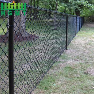 Outdoor 8 Feet Tall Diamond Chain Link Fence With Privacy Slats