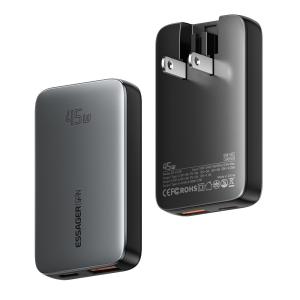 ESSAGER ES-CD48 Series 2 Ports 45W Type C Quick USB Fast Charger with ABS
