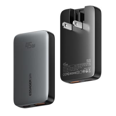 ESSAGER ES-CD48 Series 2 Ports 45W Type C Quick USB Fast Charger with ABS Material