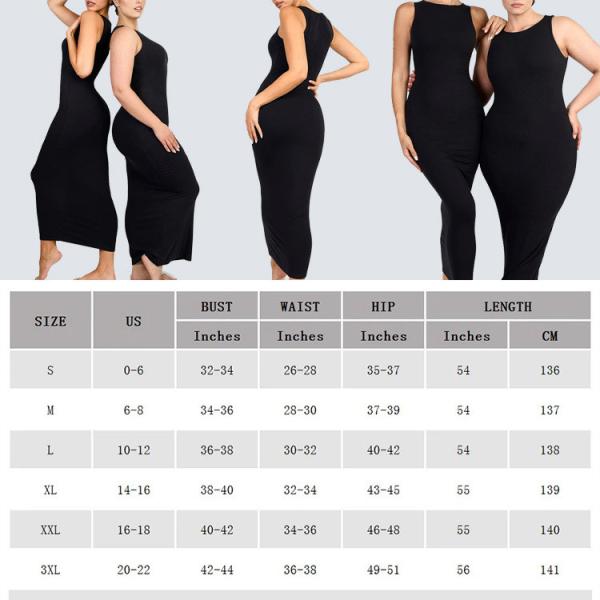 Autumn Fabric Type Woolen Light Support Crew Collar Long Bulit-In Shapewear Dress for Women