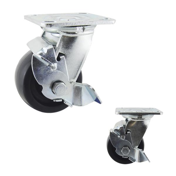 Side Brake 660lbs Load Capacity Heavy Duty Casters Swivel Plate