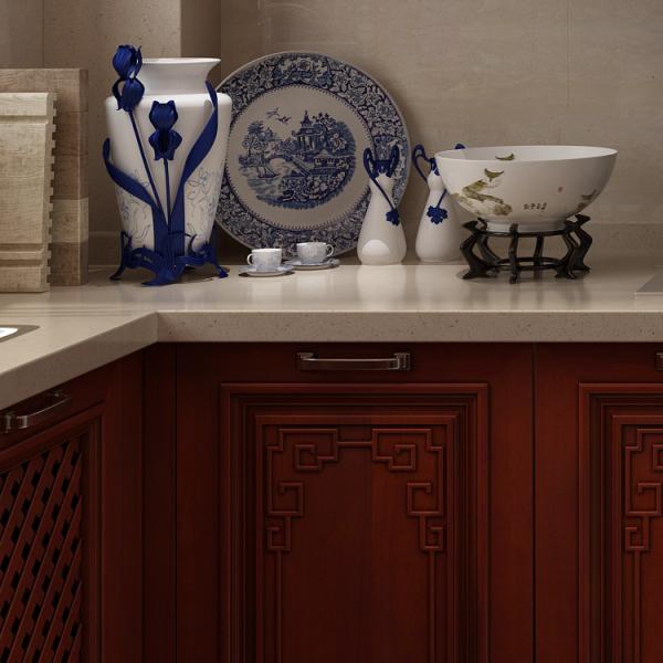 China Factory Furniture Classic Solid Wood Kitchen Cabinets Customized