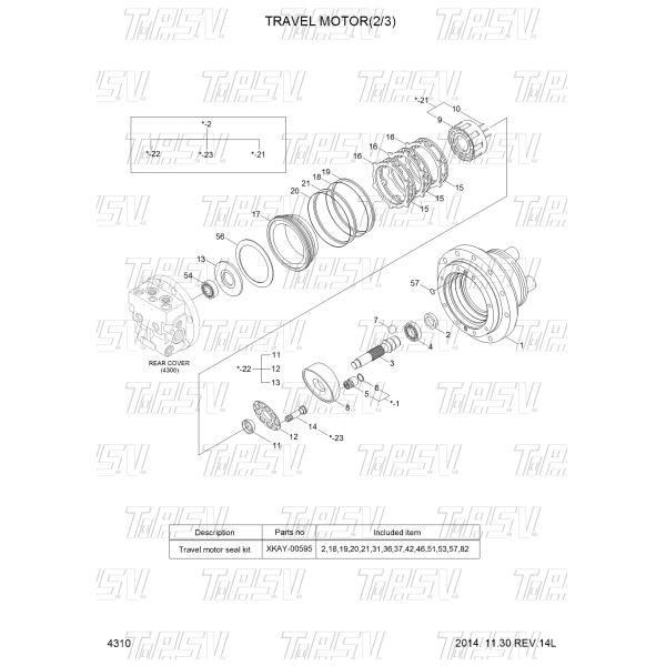 K9005752A K9005752B XKAY-00565 R60-7 Excavator Travel Motor Shaft Transmission System Excavator Hydraulic Motor Shaft Packing Size Depend On Packing Type
