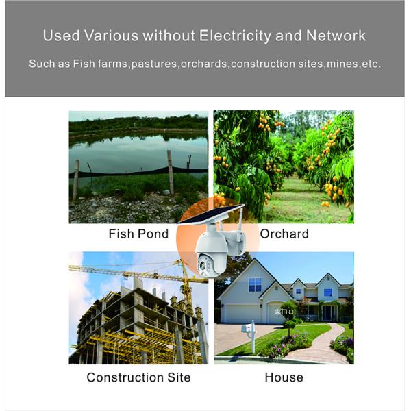 4G CCTV Solar Powerd Camera Wireless Pan Tilt Outdoor Dome Camera