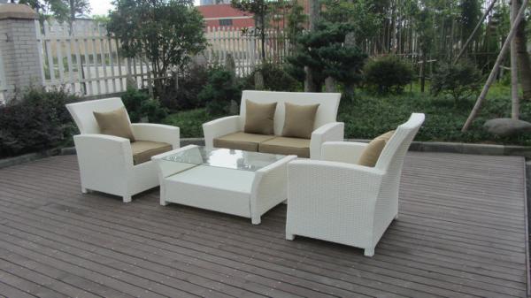 KD 4pcs cheap garden sofas outdoor rattan sofa as customized color