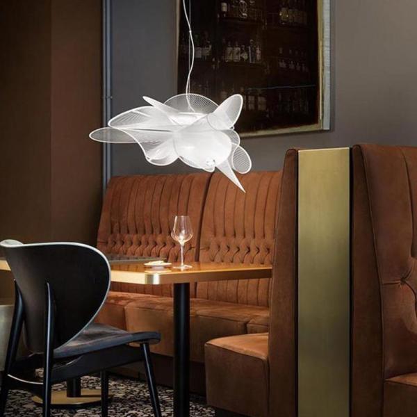 PVC материал светодиодный люстра с размером D73cm D90cm регулируемая высота для гостиной спальня