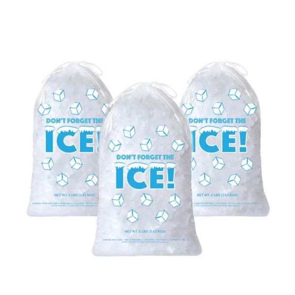 Durable Ice Plastic Bags Portable Drawstring Ice Bags Leak Proof