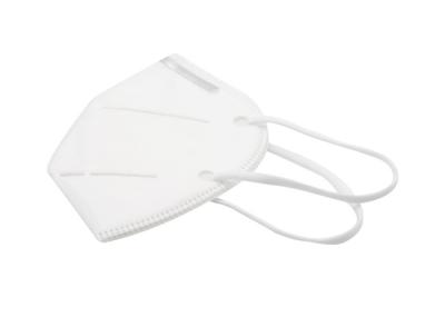 PP Non Woven Disposable KN95 Mask Elastic Earloop With Aluminum Nose Bar