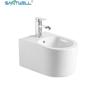 Tamanho branco de Hung Bidet 490*370*300 milímetro da parede da bandeja do WC do banheiro SWJ0431, assoalho - bidê montado