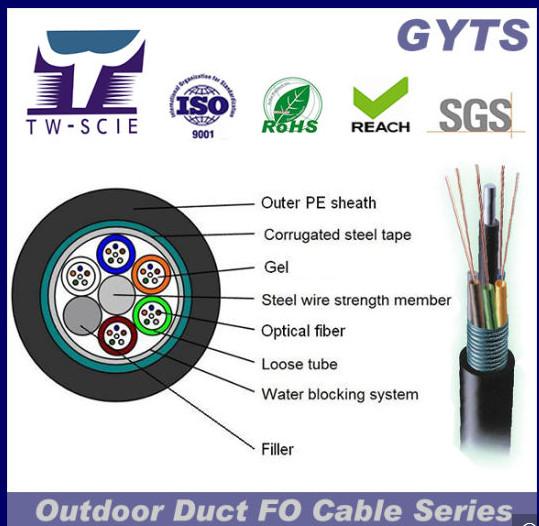Cabo Ethernet de fibra óptica G652D de 72 núcleos Cabo multifibra óptica classificado para ambientes externos