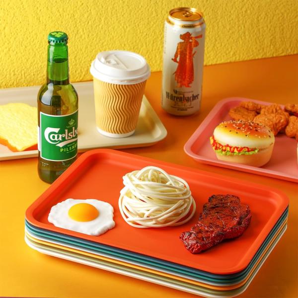 Plastic Fast Food Trays Bulk Restaurant Serving Trays Cafeteria Trays Grill Tray School Lunch Trays Rectangular