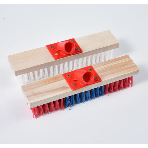 Pince para piso de nylon de mango de madera Pince para piso de baño de cocina Pince para limpieza de alfombras