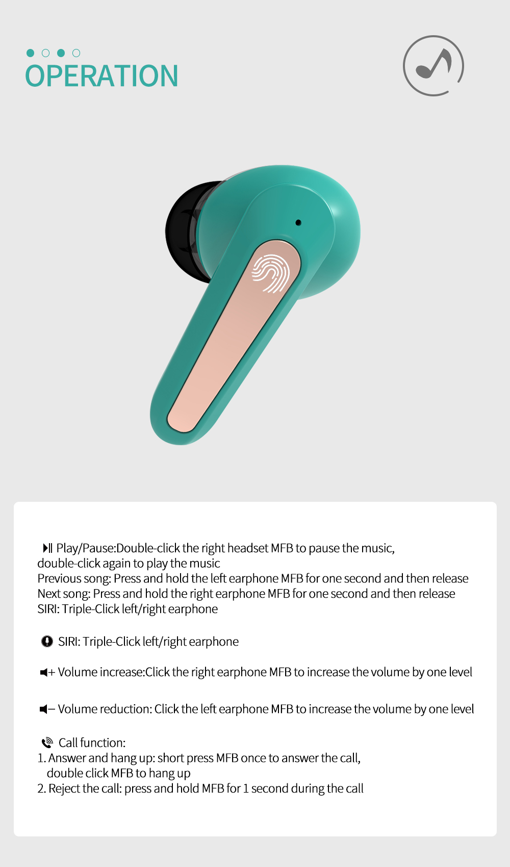 Самое интересное 10m Bluetooth ПК резвясь половина наушников TWS в ухе 400mAh