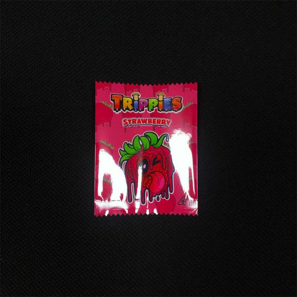 Embalagem de ervas daninhas Mylar finalizadas e brilhantes Retorno Selo térmico Sacos Mylar para doces gomosos